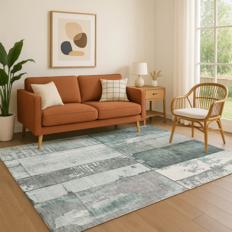 Tapis géométrique de qualité supérieure lavable à la machine Medena AMF1877, Rectangle 10 pi x 14 pi