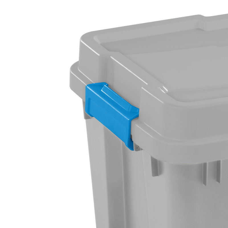 Bac à joints de 30 gallons, bac à couvercle de rangement empilable, contenant à fermeture étanche, sous-sol organisé