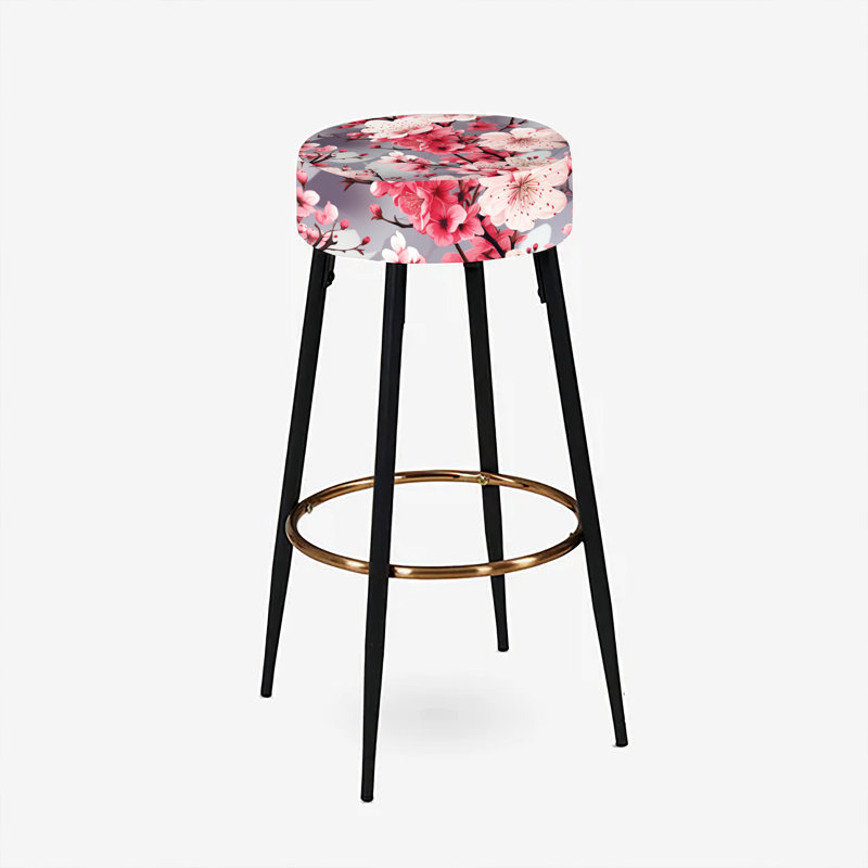 Ensemble de 2 tabourets de bar Cherry Blossom Delight - Oriental