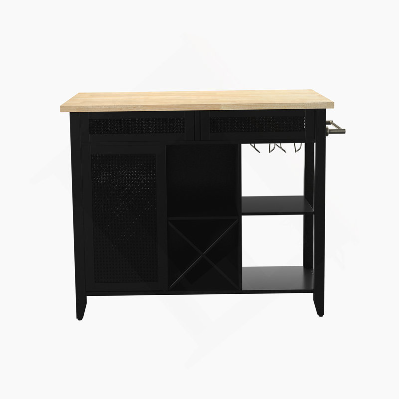 Îlot de cuisine autoportant extensible Bramlage