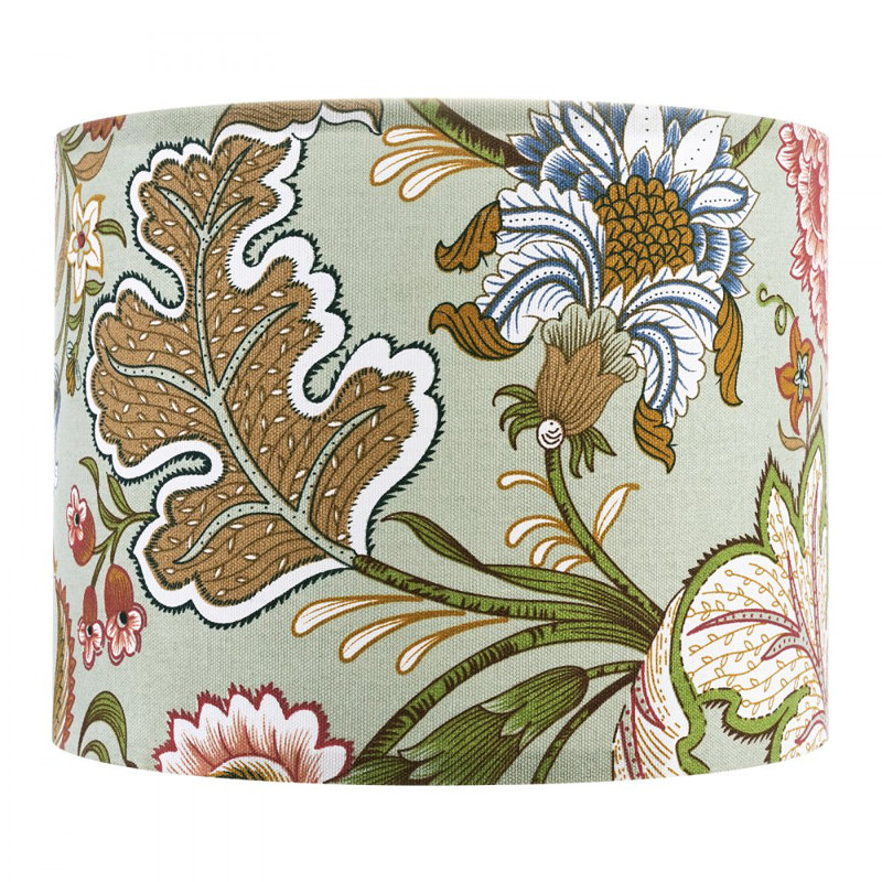 Abat-jour tambour moyen 13 x 13 x 10 pouces (abat-jour floral foncé)