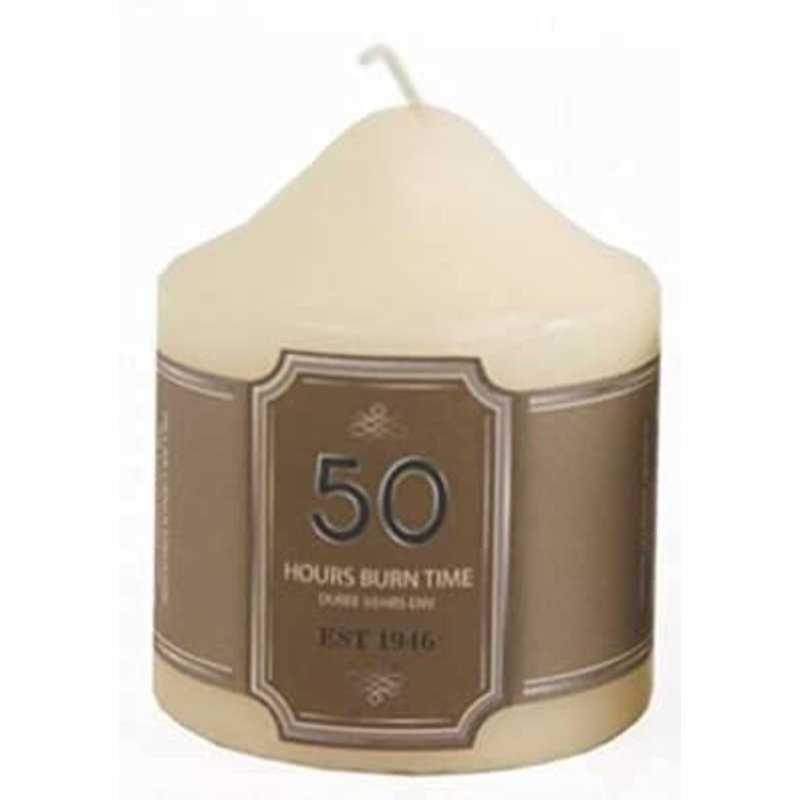 Unscented Pillar Candle, 8cm H x 5cm W x 5cm D