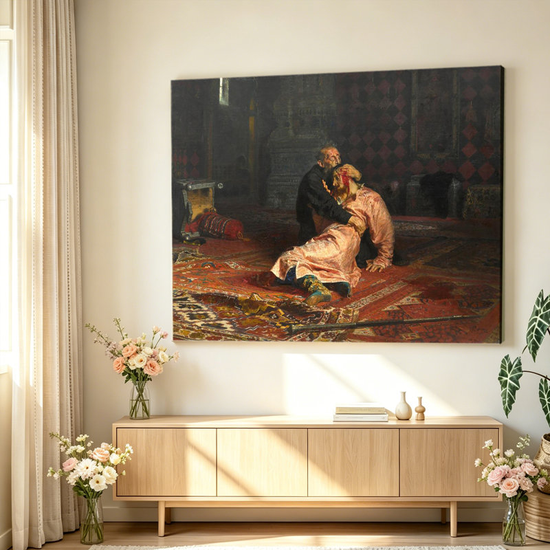 Affiche d'Ivan le Terrible et son fils, 12 x 18 pouces