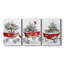 Art de Noël de Noël Cxxxv - Toile tendue sur mesure - 3 pièces-393848640