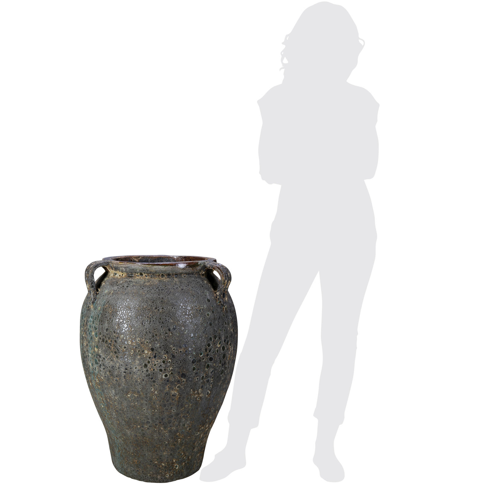 Vasilios Jar - Dark Lunar Blue, 32" H x 24" W x 24" D