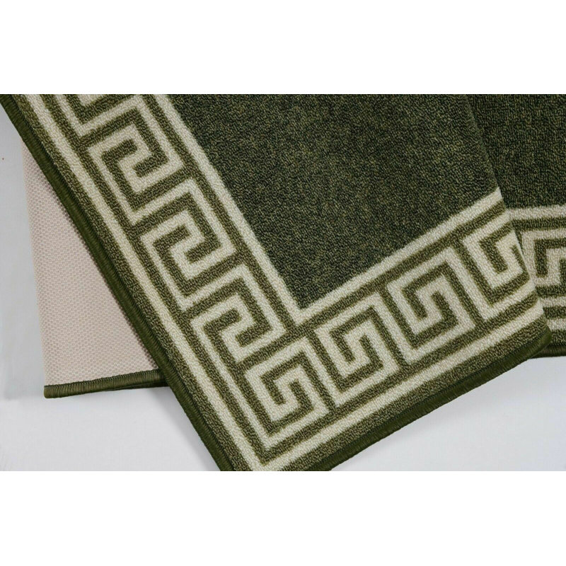 Fougeres Non-Slip Indoor Doormat, 80cm W x 300cm L, Green/Cream