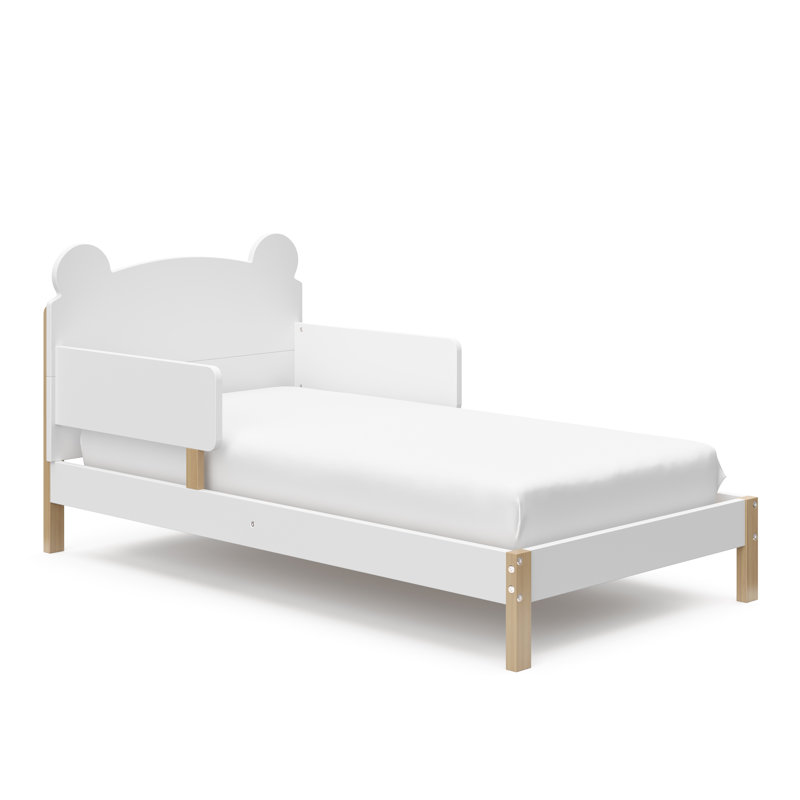 Teddy Bear Toddler Bed, White