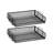 Mind Reader Stackable Paper Tray, Desktop Organizer, File Storage, Metal, 13.25"L x 9.75"W x 6.25"H, 2 Pieces, Silver-38407882