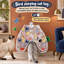 Jouet de chat mural à activation par mouvement avec plumes cachées mobiles et son couineur de souris réaliste