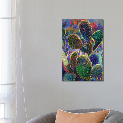 Cactus Nocturnus by Iris Scott - Wrapped Canvas Print