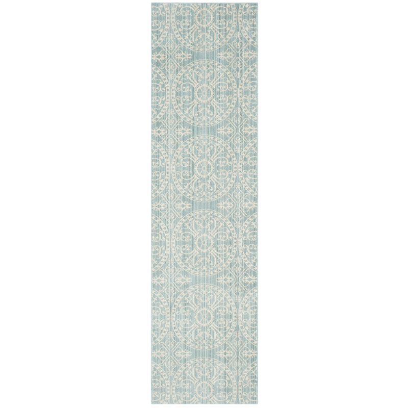 Tapis géométrique Vidrio Valencia Performance, Tapis de couloir 2 pi 3 po x 10 pi