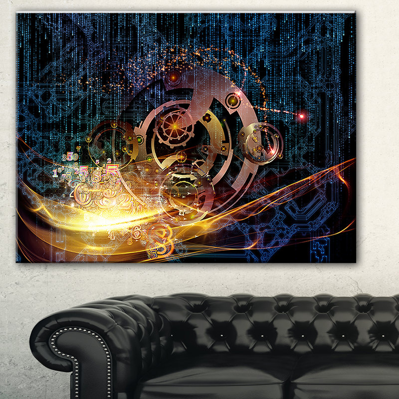 « lights of gear », reproduction d’impression sur toile, H 30 po x l 40 po x P 1 po