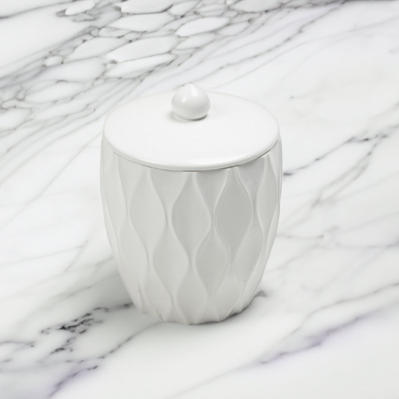 Contenant de rangement Wave blanc, Blanc