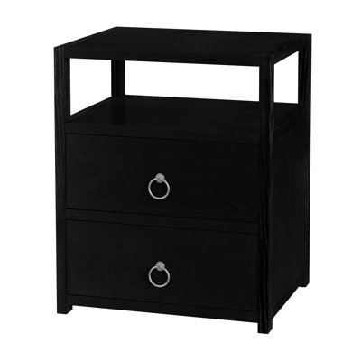 Elin 2-Drawer Acacia Nightstand