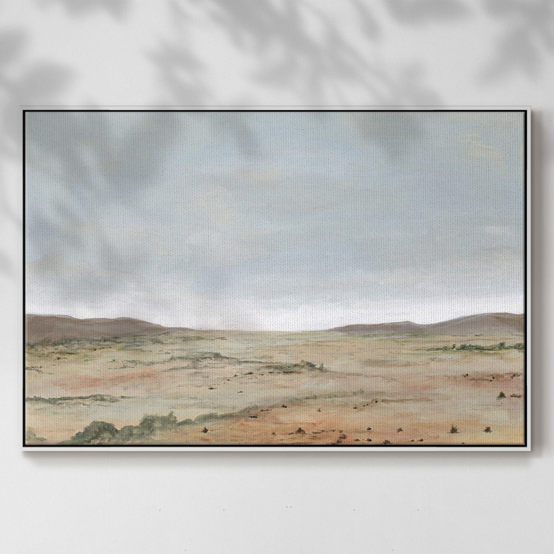 Toile encadrée de qualité supérieure Arid Vista II - prête à être accrochée, Toile avec cadre blanc