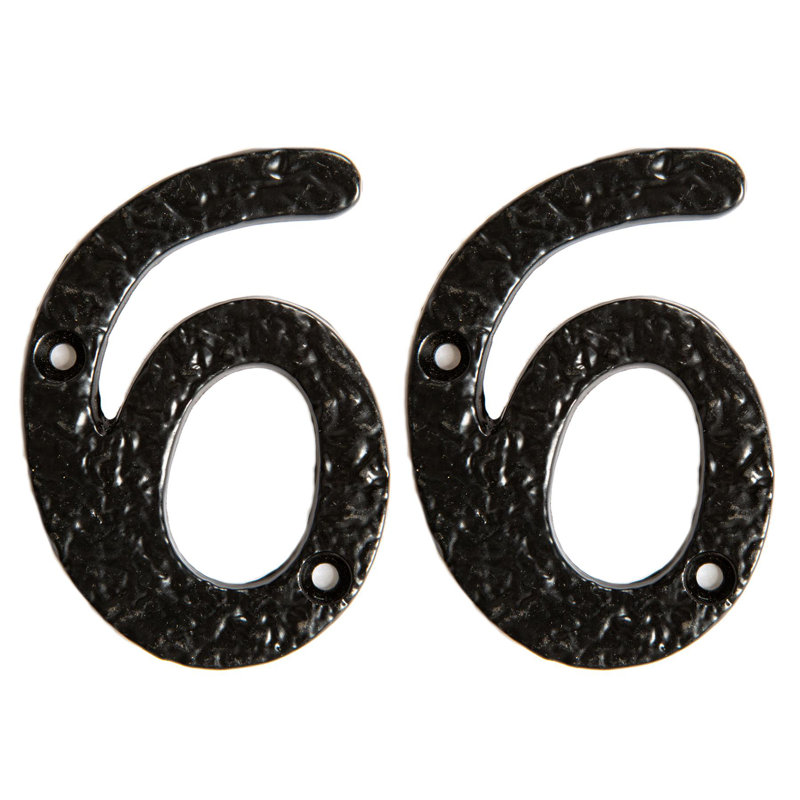 7.6cm H Iron House Number
