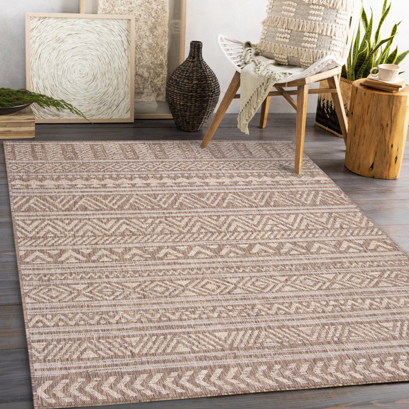 Tapis intérieur / extérieur Aarani, Rectangle 5 pi 3 po x 7 pi 6 po