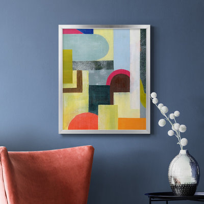 City of Rainbows I, toile encadrée de qualité supérieure - prête à être accrochée