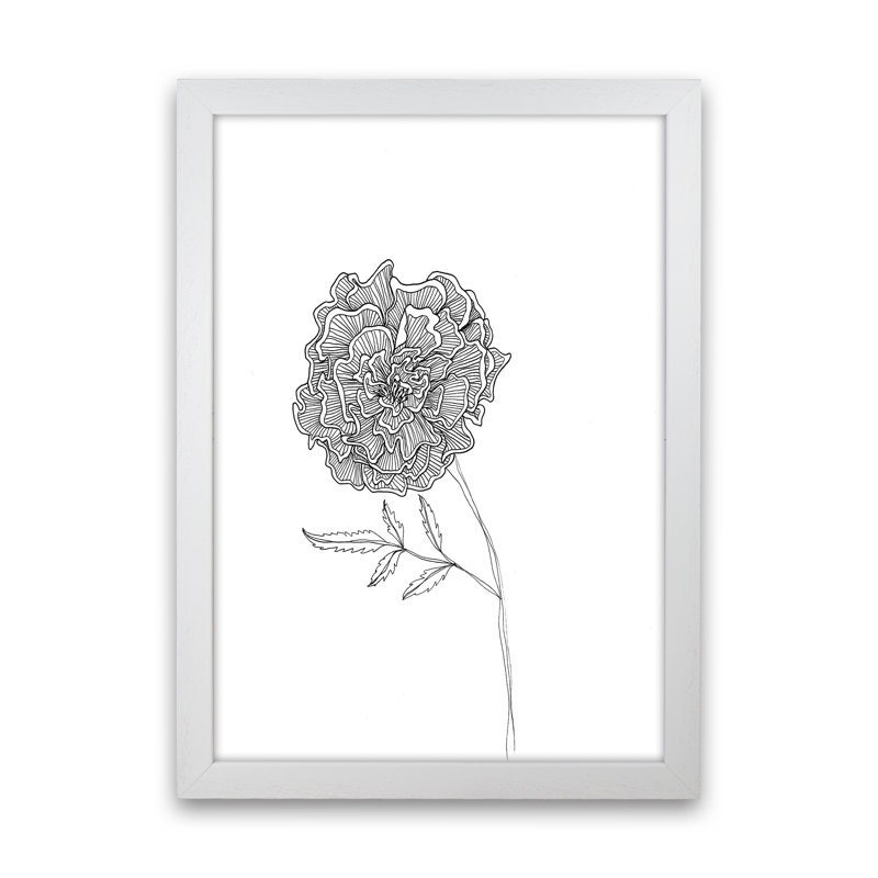 Marigold by Carissa Tanton - Print, 34cm H x 25cm W x 3cm D, White Framed