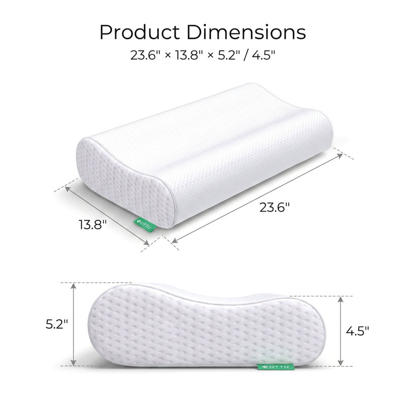 Cervical Pillow for Neck Pain Relief, Memory Foam Neck Pillow for Sleeping, Adjustable Orthopedic Sandwich Pillow, Contour Cooling for Side Back Stomach Sleeper, Queen(23.6"×14"×5.2"/4.5")