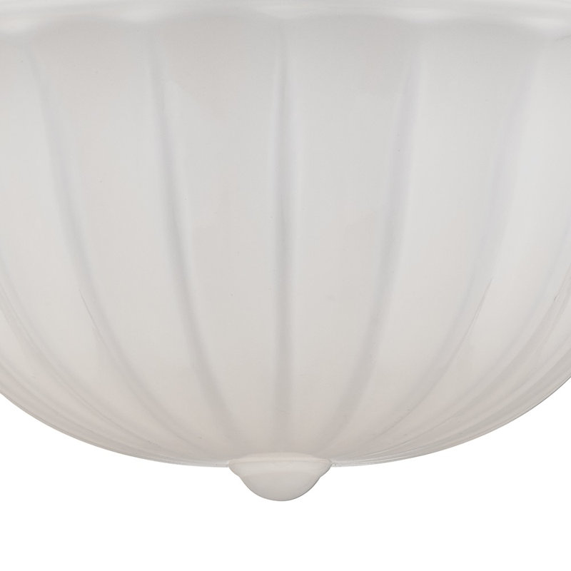 Plafonnier semi-encastré 1 lumière Maisie, Laiton vieilli, H 7,5 po x l 9 po