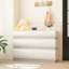 Commode 6 tiroirs blanche, tiroirs sans poignée pour une apparence élégante et contemporaine, utilisation multifonctionnelle dans le salon, structure stable avec, couleur portante élevée, surface d'eau
