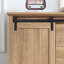 Commode de ferme Daneal avec 5 tiroirs, porte de grange coulissante et tablettes réglables-318350152