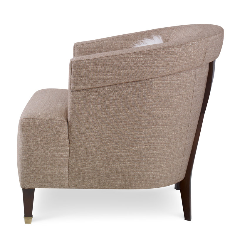 Madame Barrel Chair, Filigree Ivory, American Walnut