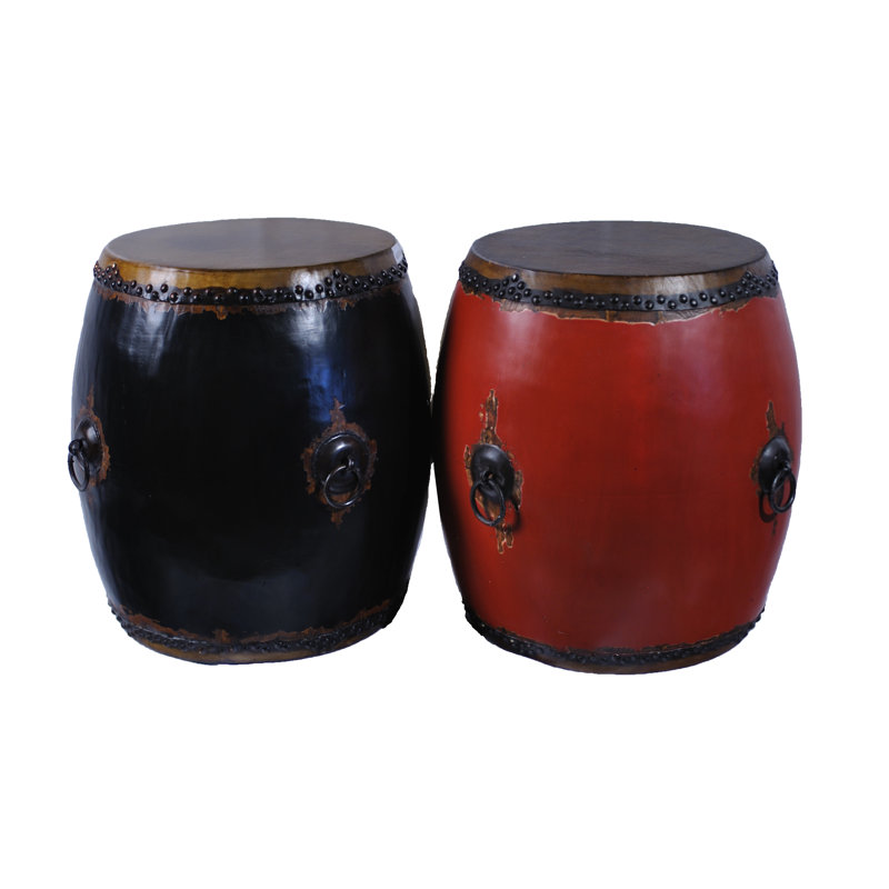 Tabouret d'appoint en bois massif, Noir