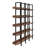 5 Tier Bookcase With Metal Frame, Open Book Display Shelf, Vintage Industrial Bookshelf, MDF Board Storage Organizer Rack-668331915