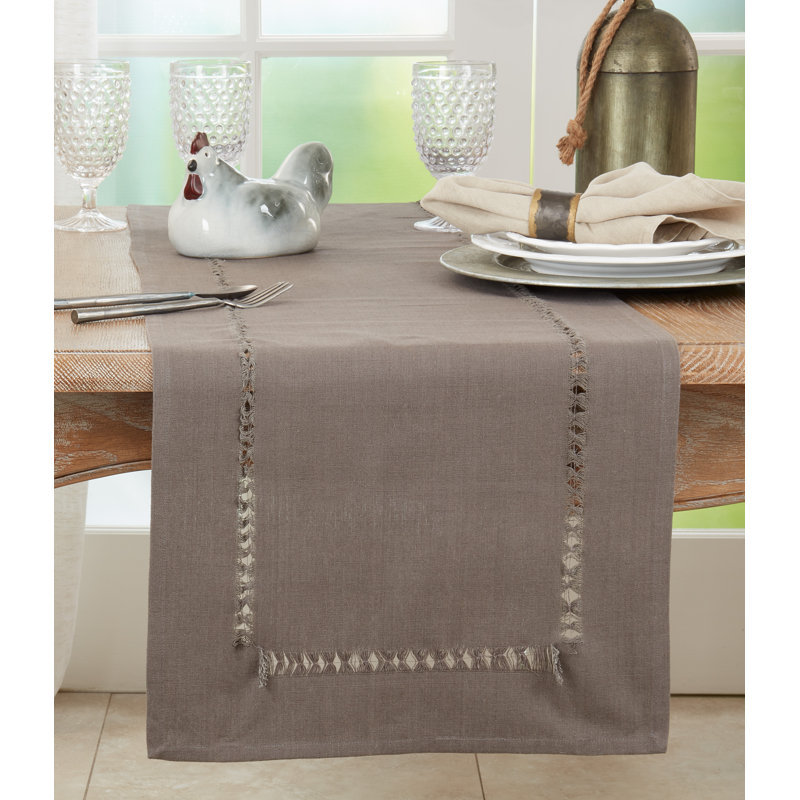 Garbo Rectangular Table Runner, Slate