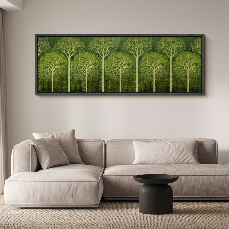 Verdant Tree, reproduction d'art sur toile, H 20 po x l 60 po, Noir, noir, noir, noir
