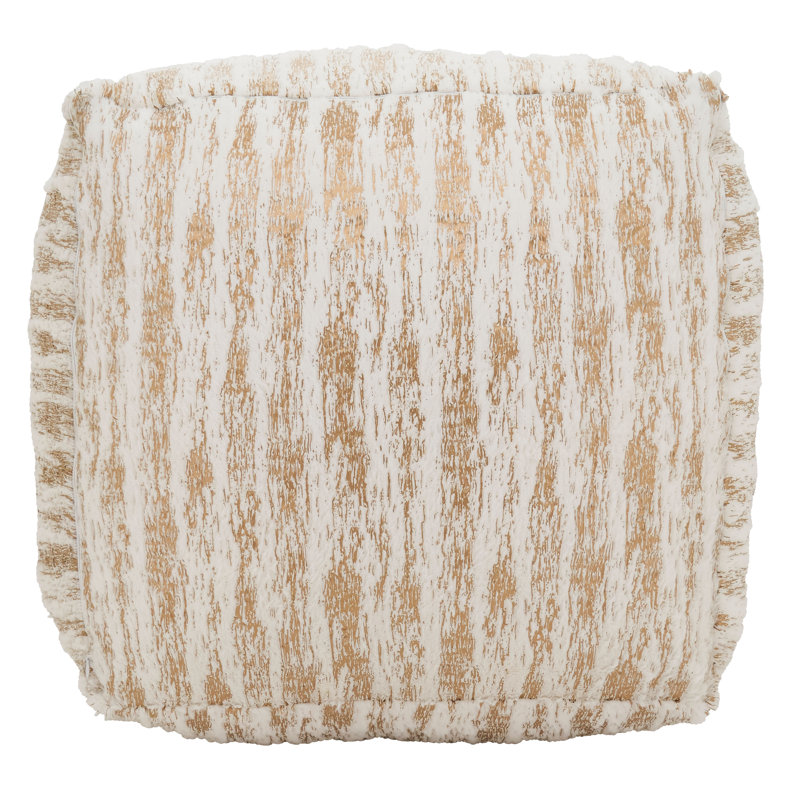 Wightman Upholstered Pouf, Gold