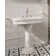 Rose 25.38" Tall White Ceramic Oval Pedestal Bathroom Sink with Overflow