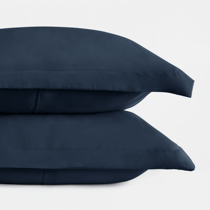 Ensemble de 2 taies d'oreiller en microfibre ultra douce, Très grand, Bleu marine
