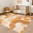 Boho Geometric Machine Washable Rug with Rubber Backing Soft Low Pile Non Slip Carpet for Living Room Bedroom-846957976