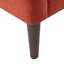 Siège transitionnel à boutons, coussin amovible, chaise de salon au fini bois foncé, accoudoirs ronds, pieds solides, coussin en mousse