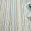 Tapis bleu en laine tissé à la main Poppy-98730318
