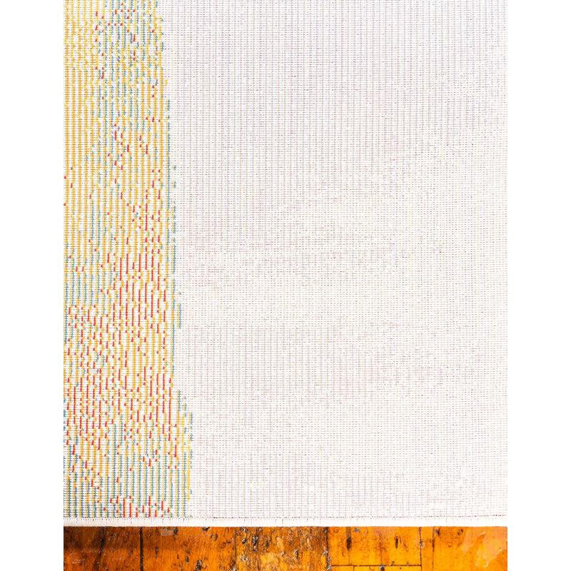Tapis abstrait beige Auyeung, Rectangle 3 pi 3 po x 5 pi 3 po