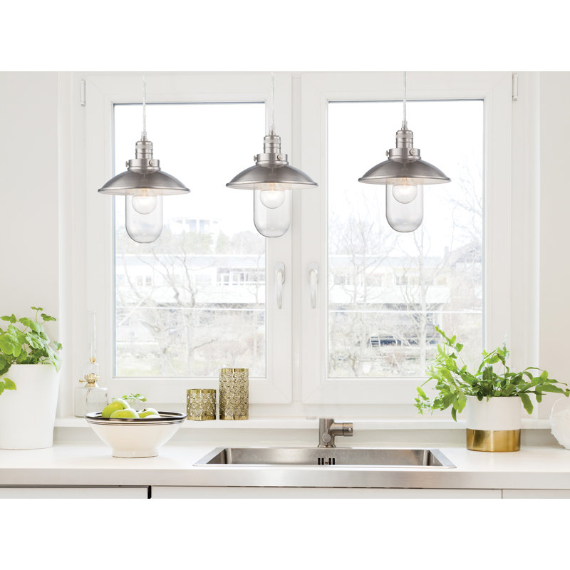 Zullo 1 - Light Brushed Nickel Single Pendant