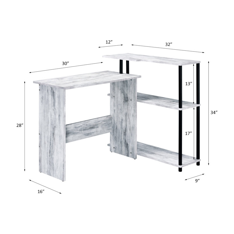 Levi Writing Desk, White