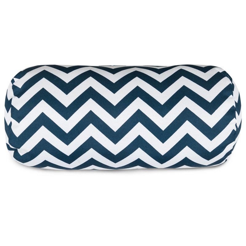 Coussin en coton à chevrons, Bleu marine
