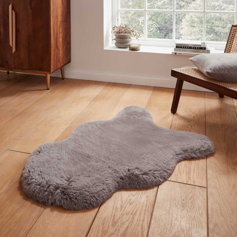 Lehi area rug Table Tufted Sheepskin Grey, Novelty 60 x 90cm