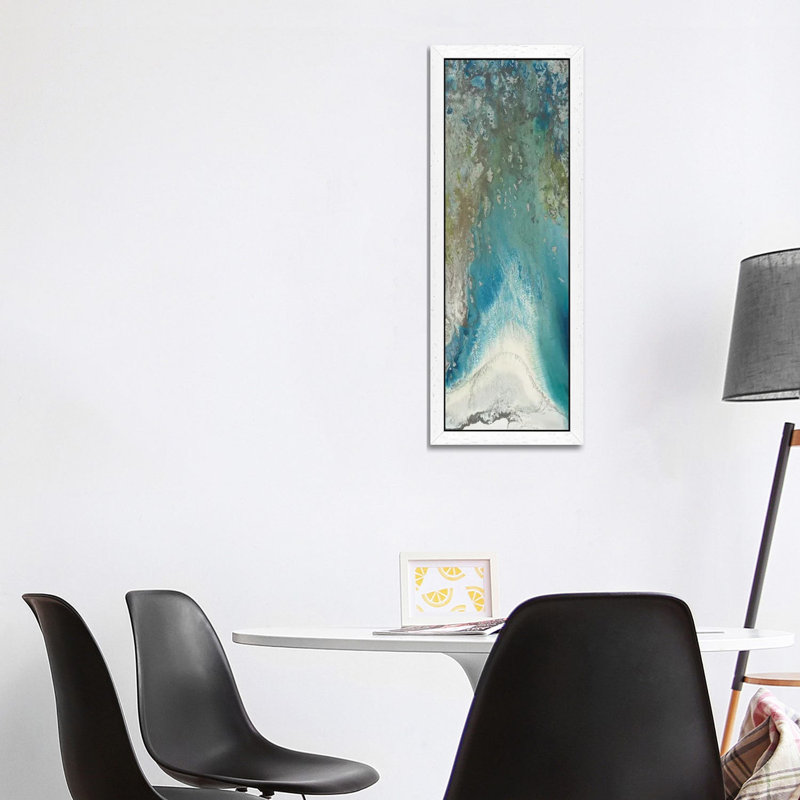 Heliotrope I by Blakely Bering - Panoramic Painting on Canvas, 121.92 cm H x 40.64 cm W, White Framed