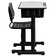 Goddard Adjustable Height Student Desk and Chair with Pedestal Frame