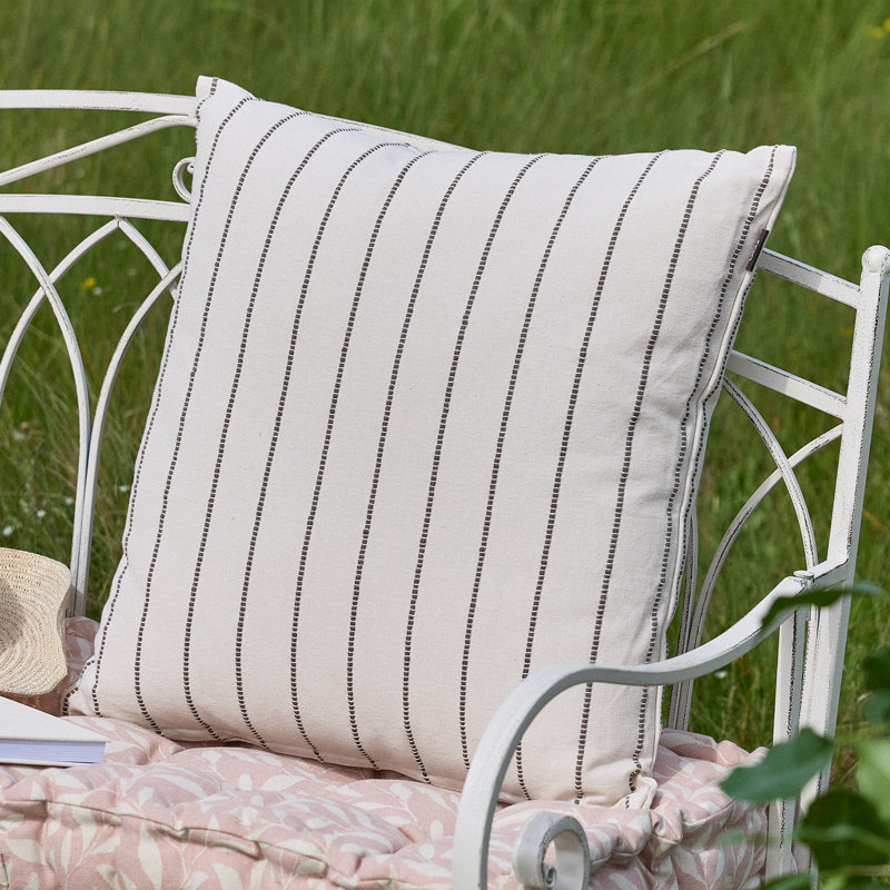 Cotton French Stripe Indoor Outdoor Garden Furniture Chair Sofa Bench Seat Cushion