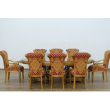 Valentinca 9 - Piece Extendable Solid Wood Dining Set
