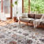 Tapis gris tissé à la machine Leonara-1133426256