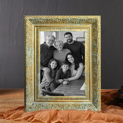 5" x 7" Antique Gold 1PC Sophisticated Picture Frame for Office Decor