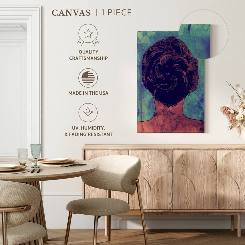Un chignon, H 39 po x l 26 po
